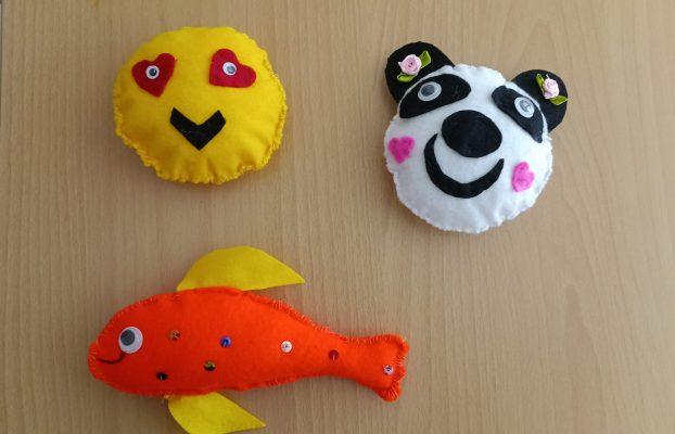 Nähen macht den Kindern aus Jahrgang 1 immer Spaß .
